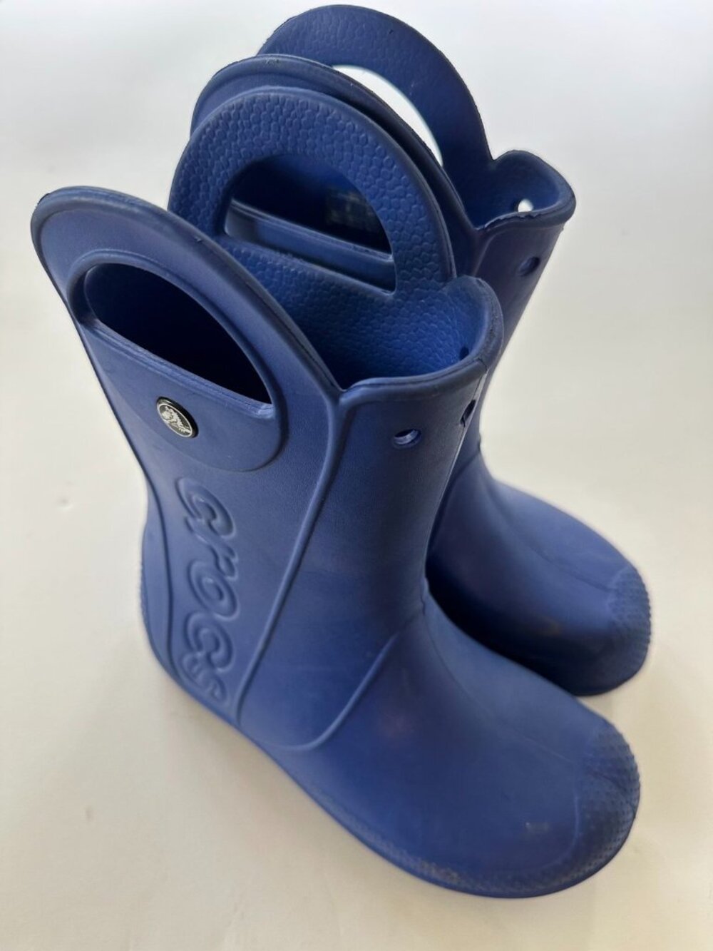 Blue Crocs Rain Boots